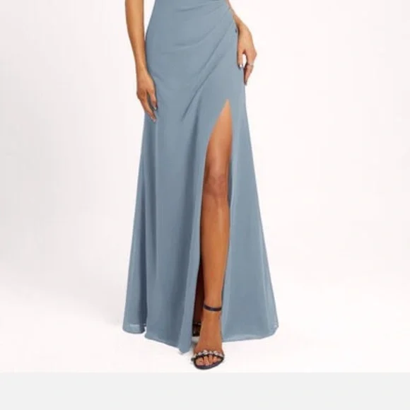 Dusty Blue Bridesmaids Dress - Picture 10 of 10